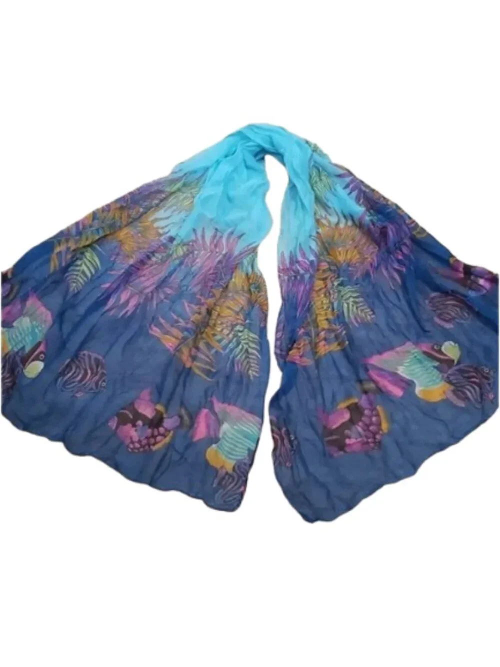 SAX Tropical Under the Sea Sarong Beach Swim Cover Up NWT